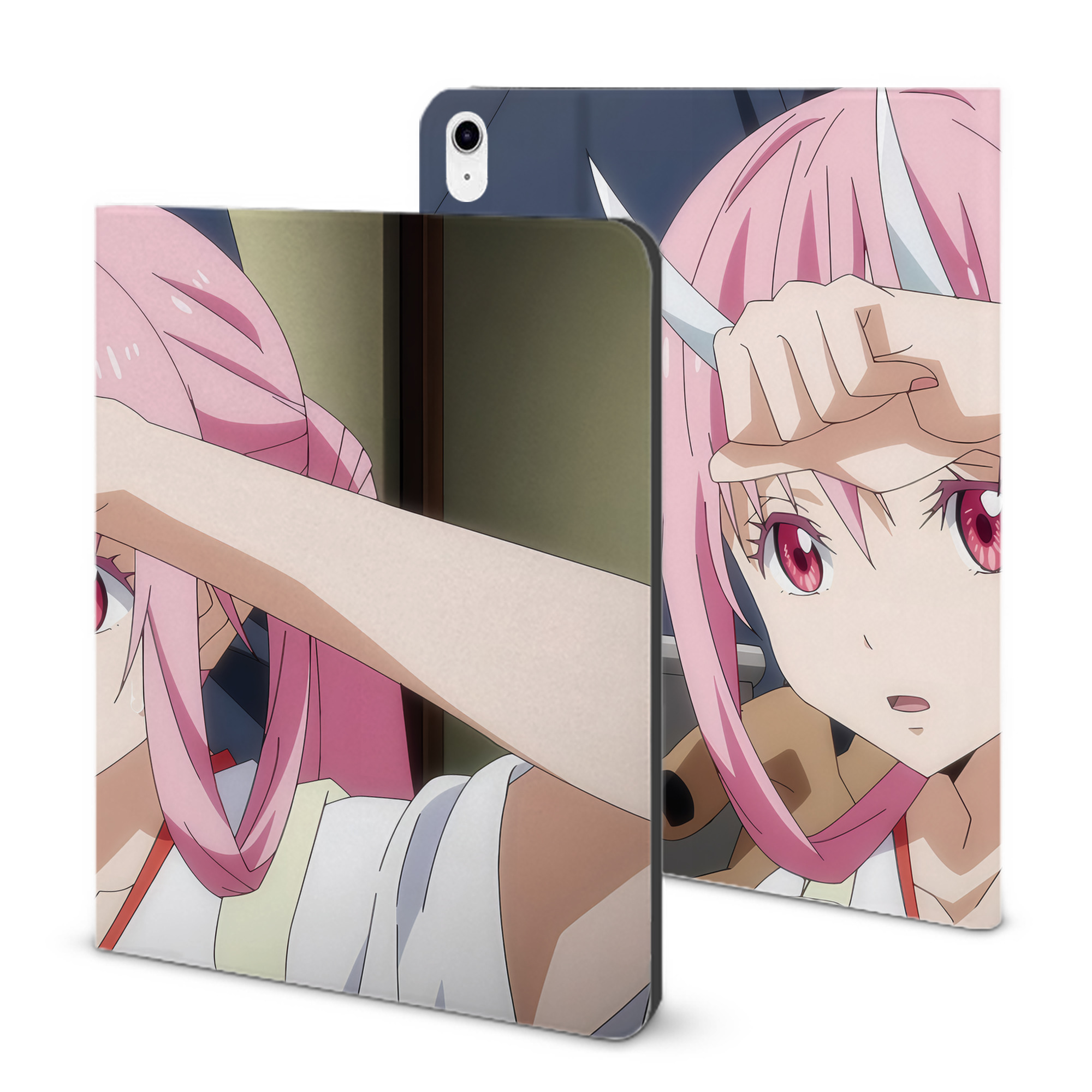 （画像用） 転スラ Regarding Reincarnated to Slime IPad ケース ブック型 PUレザー TPU 耐衝撃 軽量 薄型 ペン収納なし 全面保護 IPad 各モデル対応